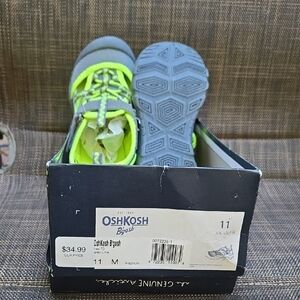 OshKosh B'gosh Kids Sneakers - Gray and Neon Yellow